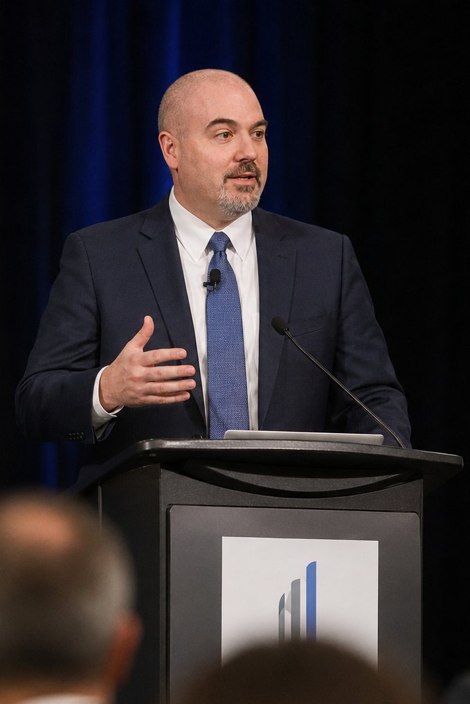 John Rector presenting